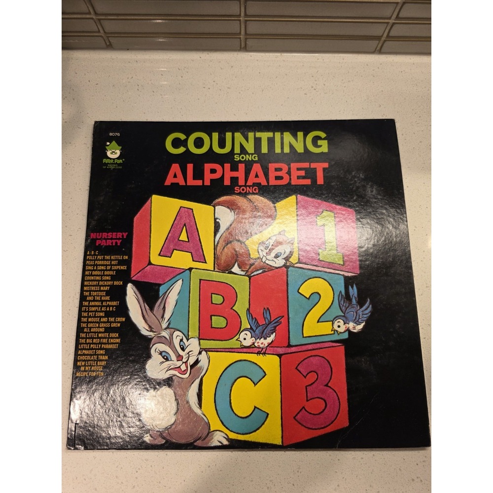 Children Counting Song Alphabet Song Peter Pan Record 8076 Nursery Party ABC LP